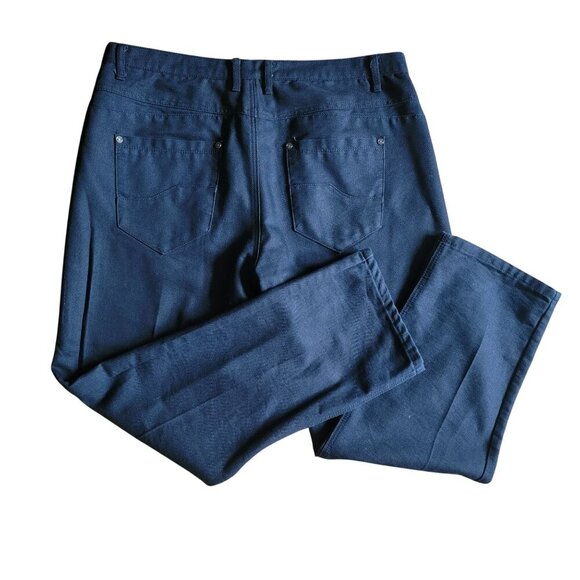 Paulo Solari Modern Fit Mens Black Cotton Pants 40W X 30L - Picture 7 of 11